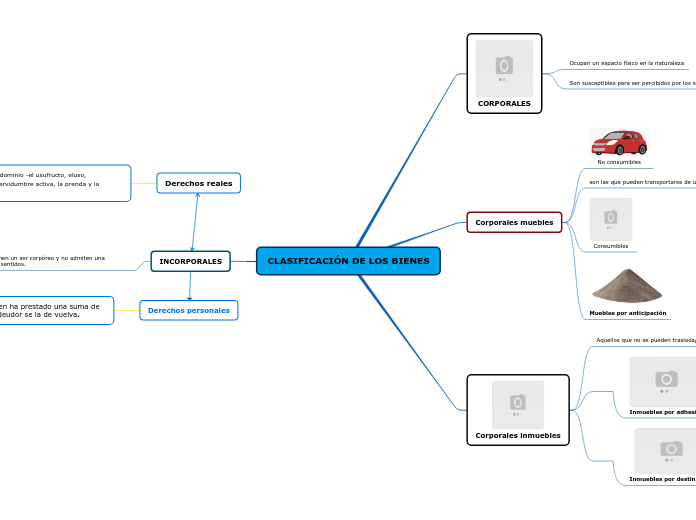 CLASIFICACIÓN DE LOS BIENES Mind Map